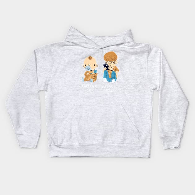 baby vs adult Kids Hoodie by Louisros